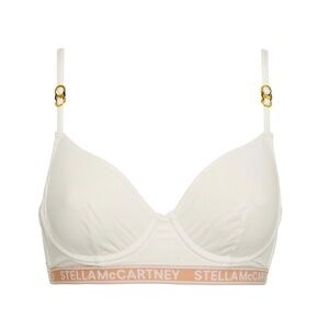 STELLA MCCARTNEY Ivy Chatting Cotton Jersey Underwire Bra Women’s Sz 34 B & 34C